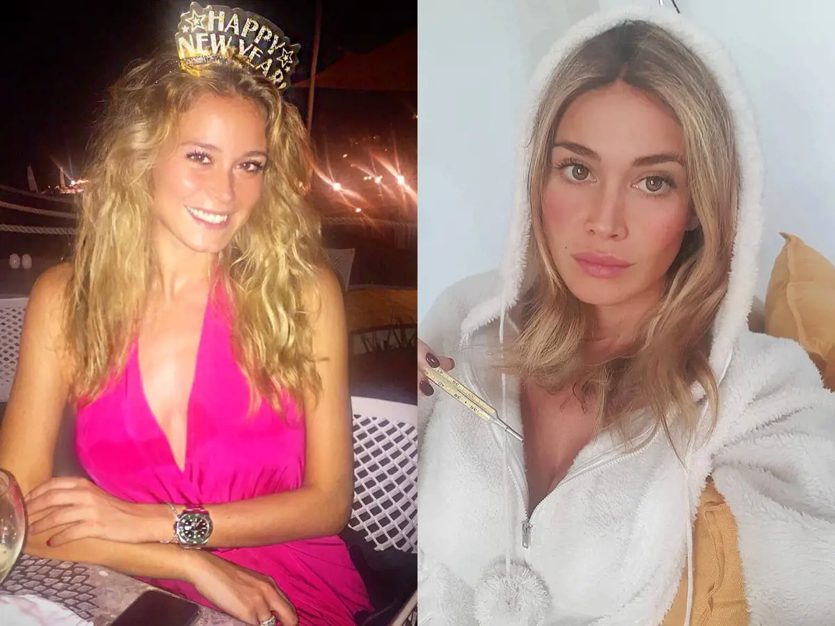 Italian TV personality Diletta from 2014 compared to today's photo