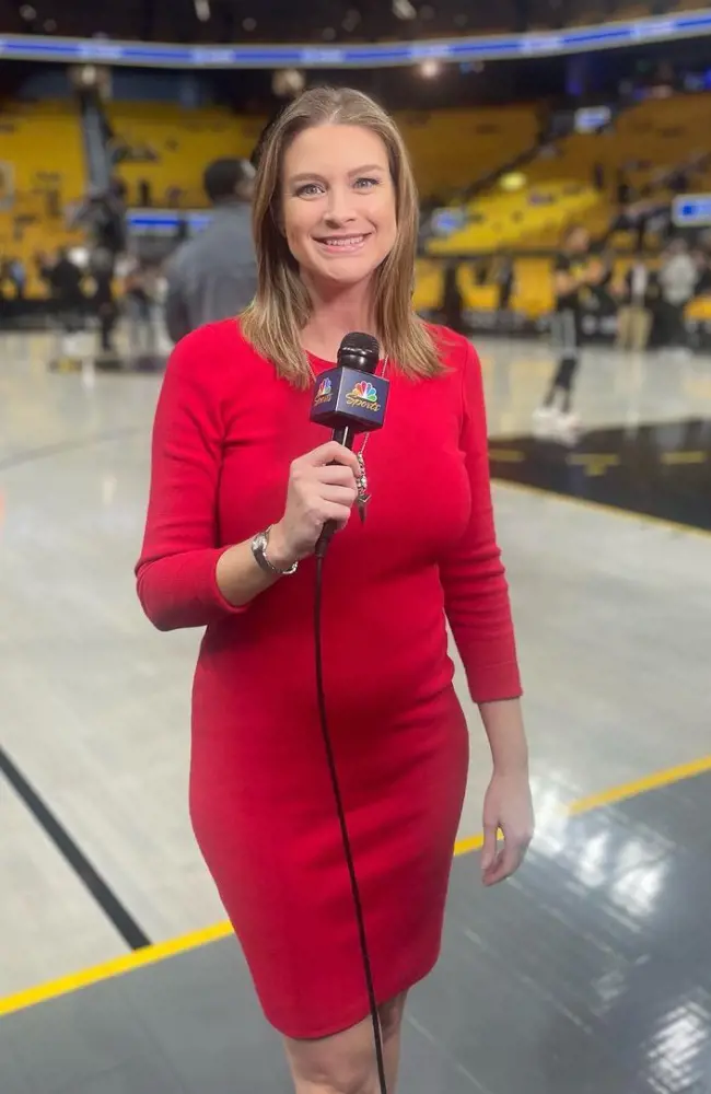 Kerith covering the Warriors game during the 2022-23 season.