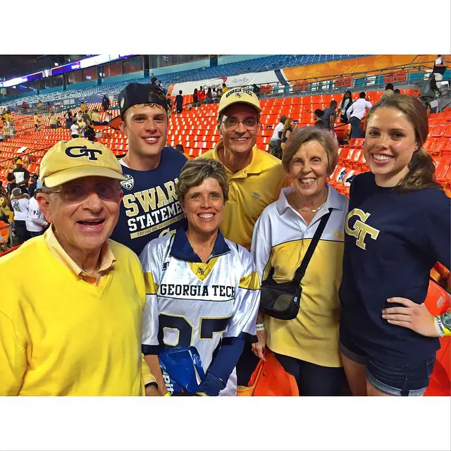 Harrison's family members wore Georgia Tech jerseys while he was a member of the club in 2015