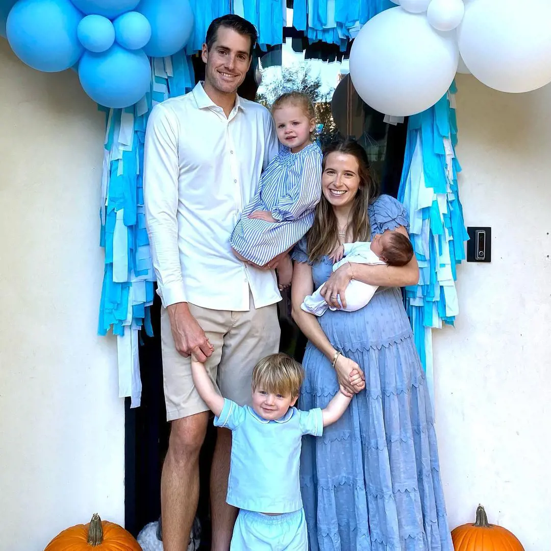 The Isner family with their new born son, James in October 2021