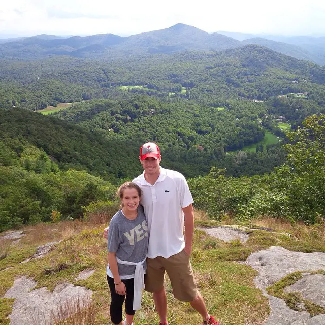 Isner and his sweetheart Madison relishing landscape view in North Carolina, on November 7, 2014