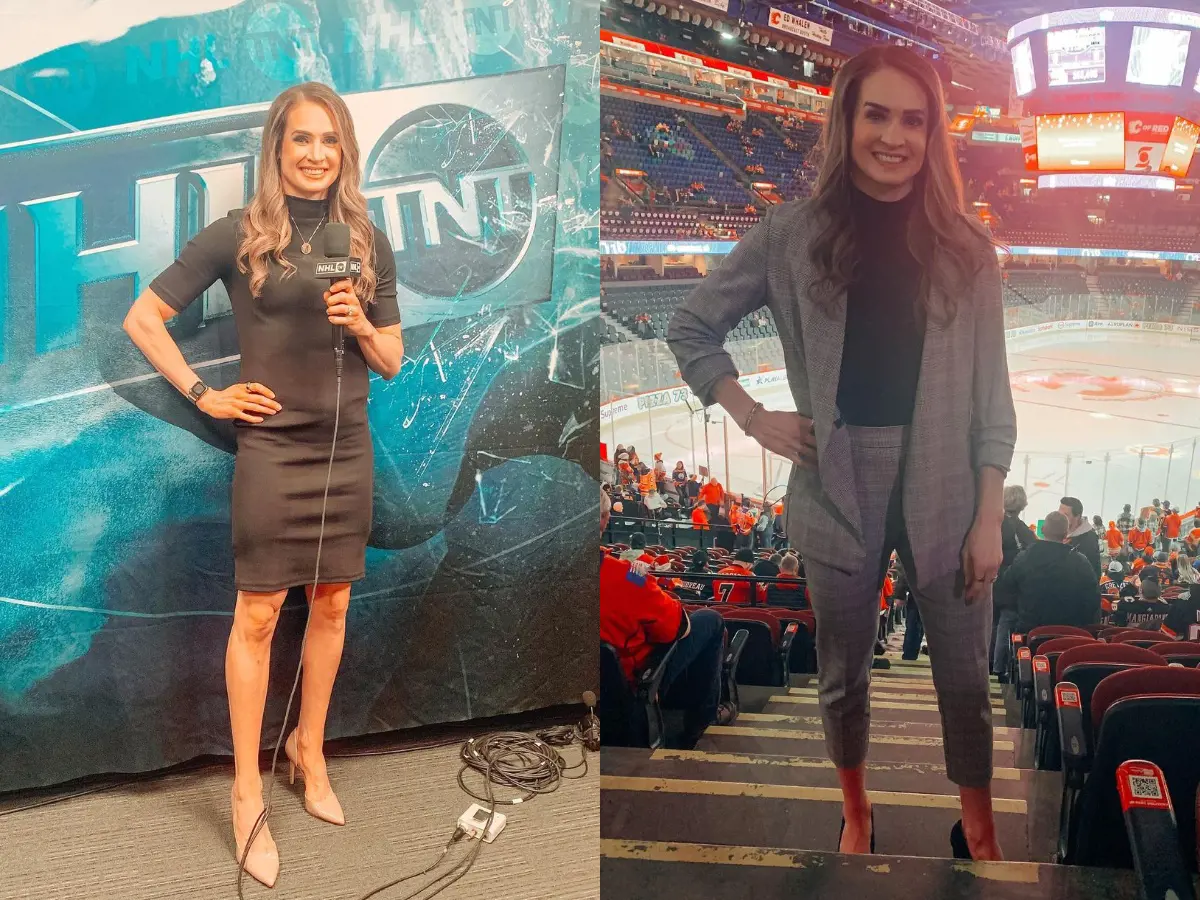 Meaghan Mikkelson with NHL on TNT in June 2022