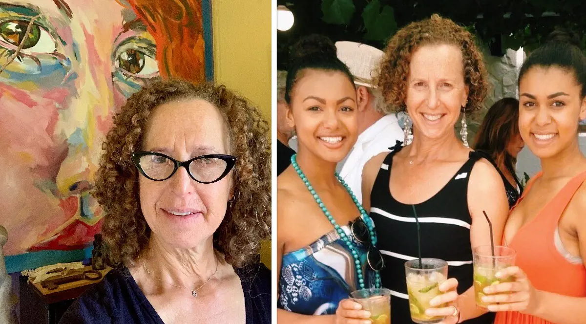 A young Malika with Caren and Kendra (right photo) at a summer party in 2016.