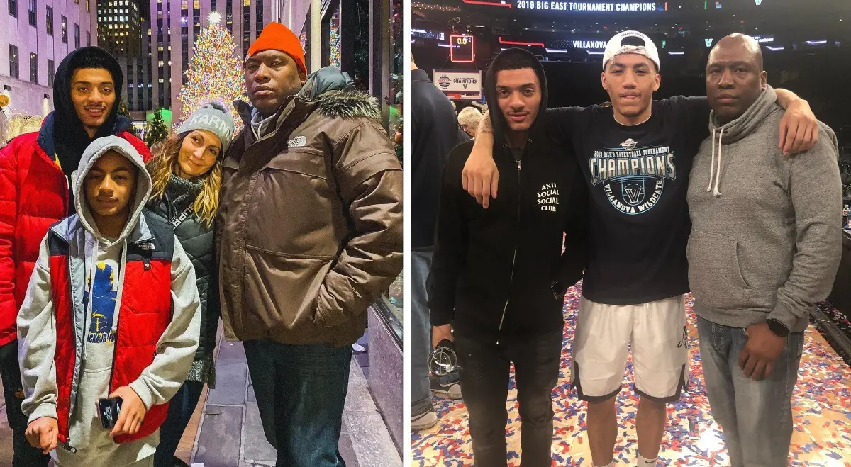 The Quinlerlys (left photo) in 2019 Christmas.