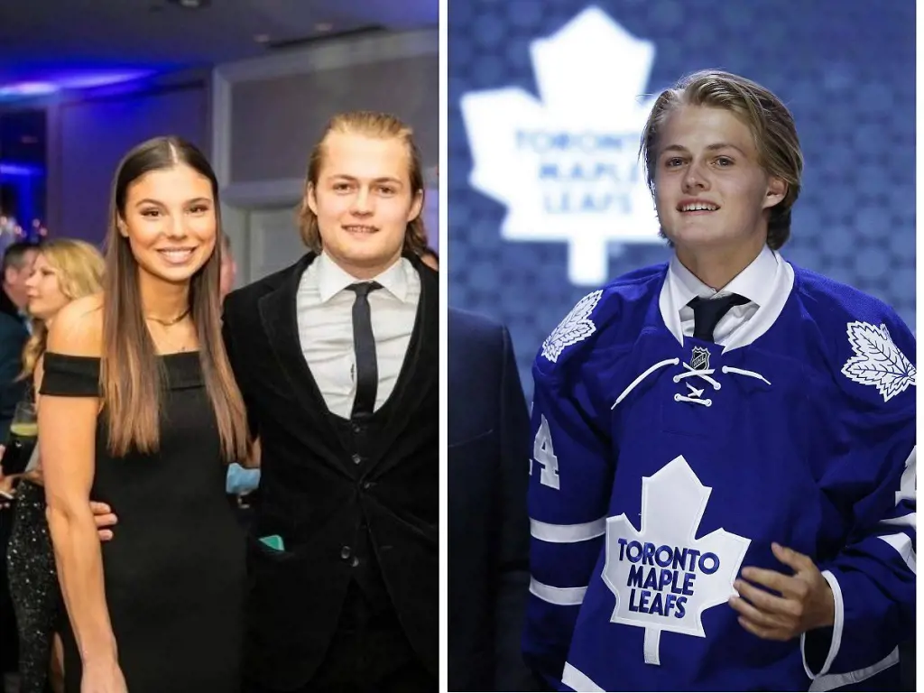(Left image) William with his partner, Penny, while attending an NHL events