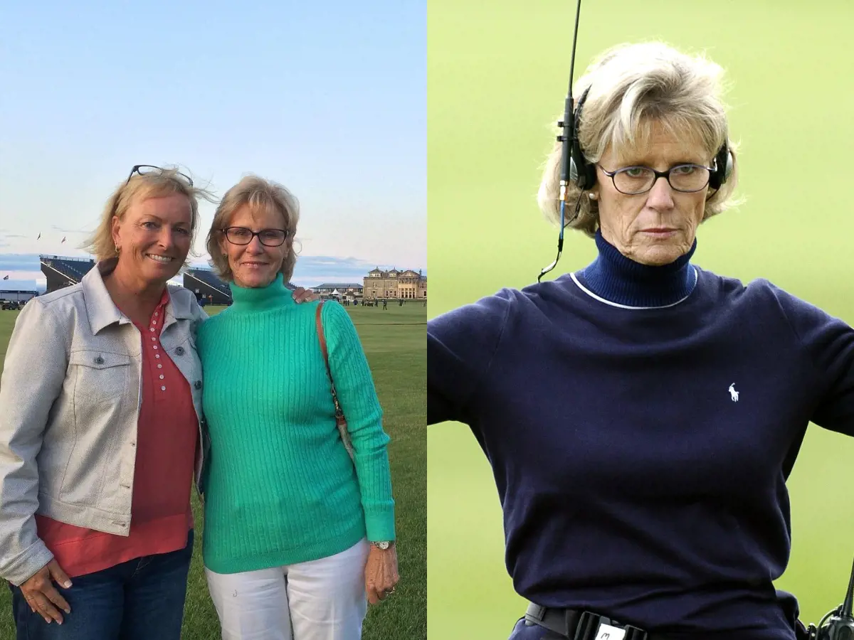 Judy Rankin (R) with Dottie Pepper at the Old Course in July 2018