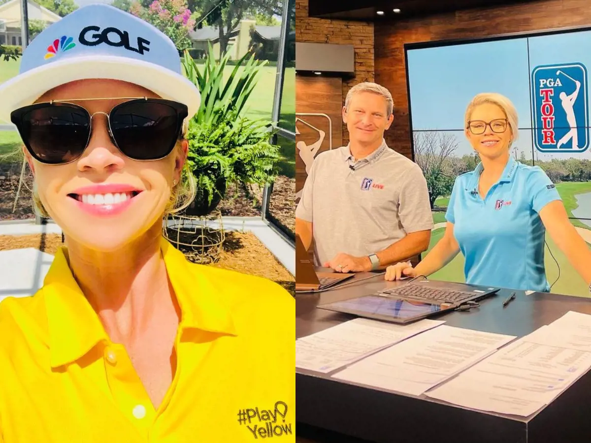 Lisa Cornwell covering PGA Tour Live in May 2022