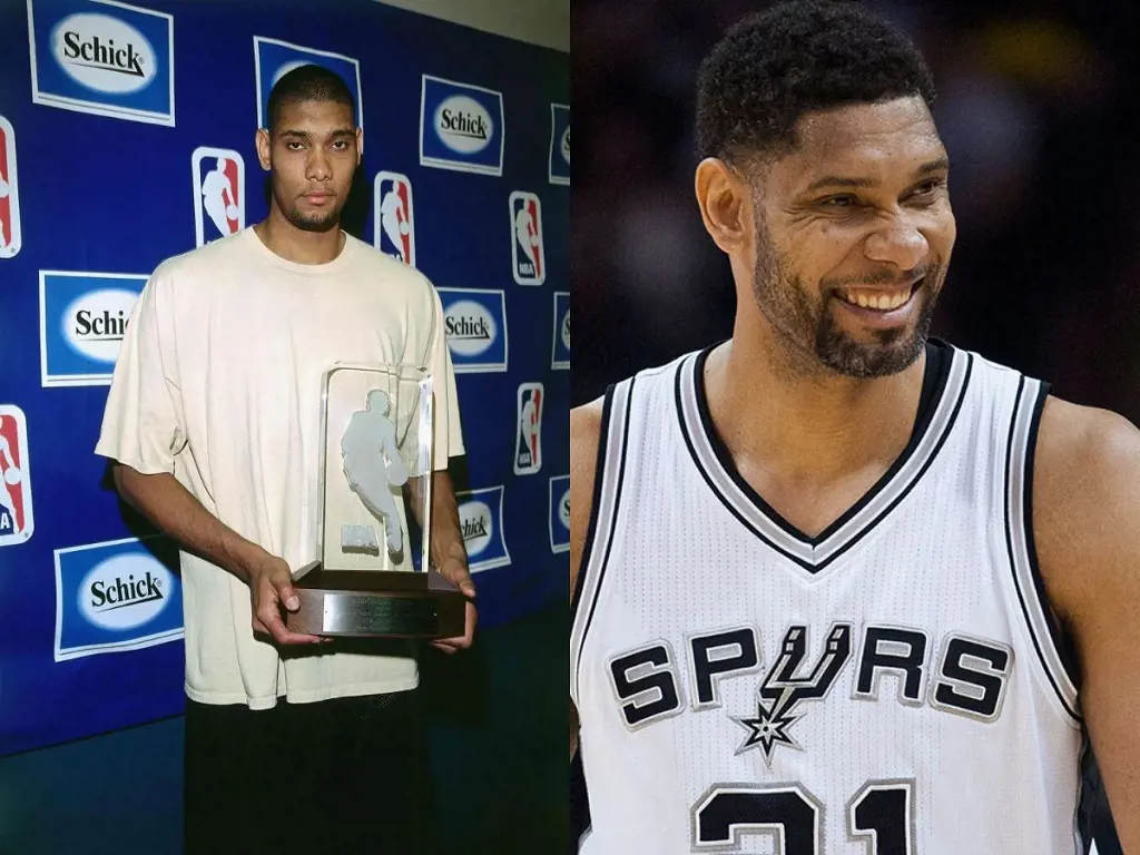 Tim Duncan after being named NBA Rookie of the Year in 1998