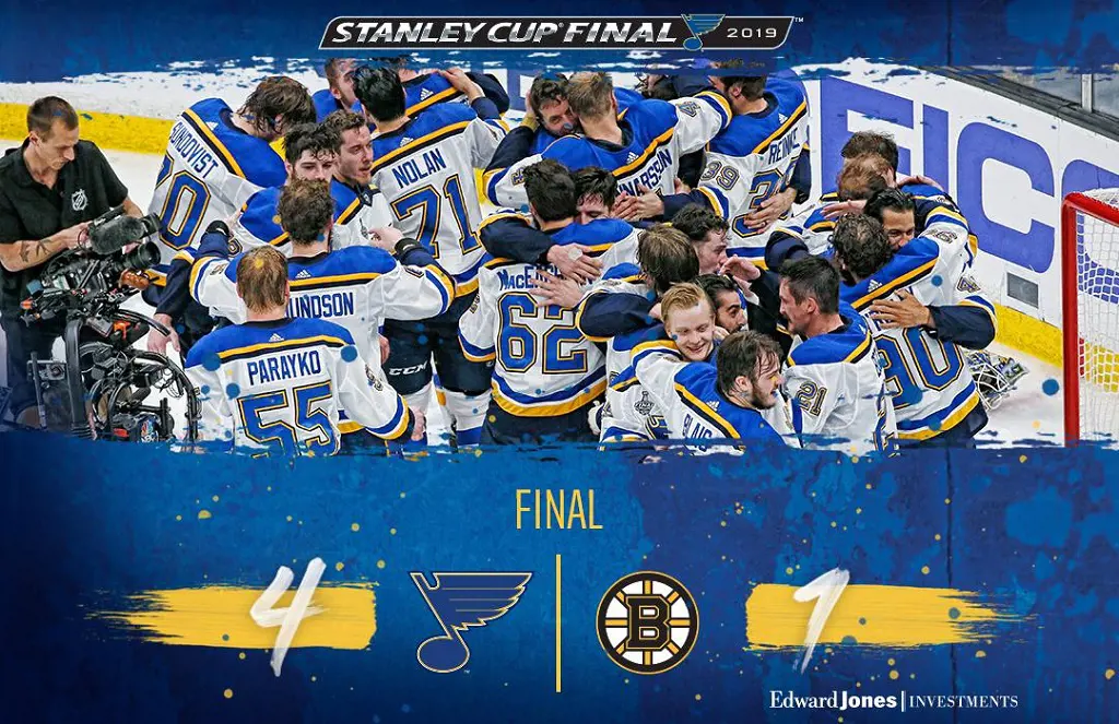 St. Louis Blues won the Stanley Cup against the Boston Bruins in a thrilling 4-3 contest in 2019