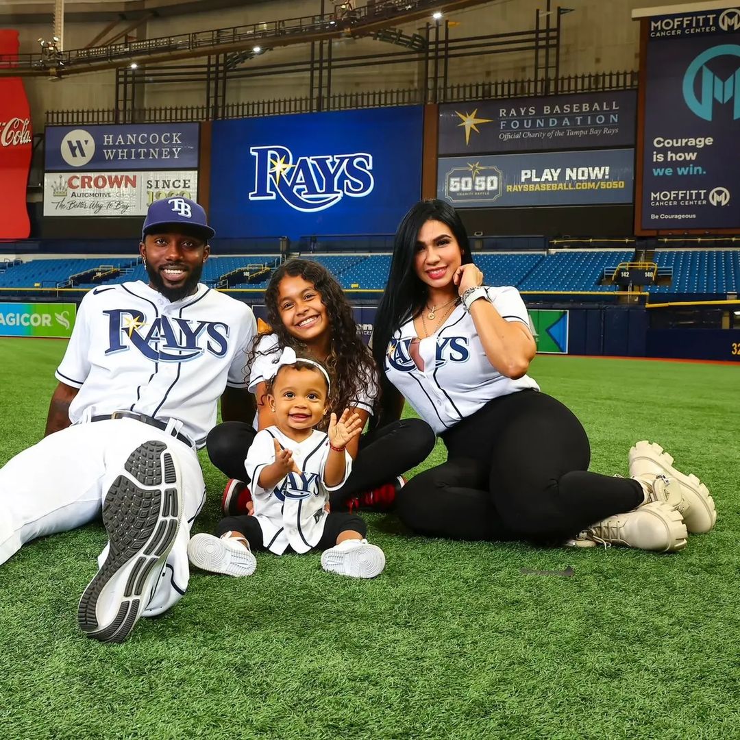Randy with Cenelia and their two girls Lia and Luna in the pitch, August 2022 