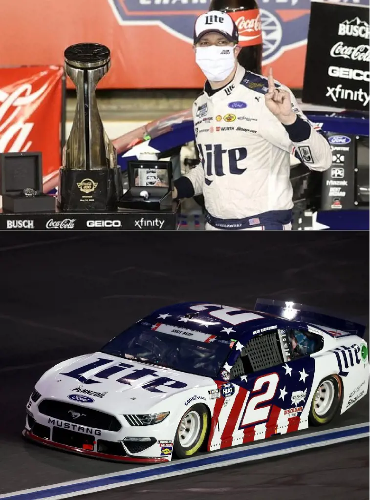Keselowski wins to claim his first CocaCola600 victory in May 2020.