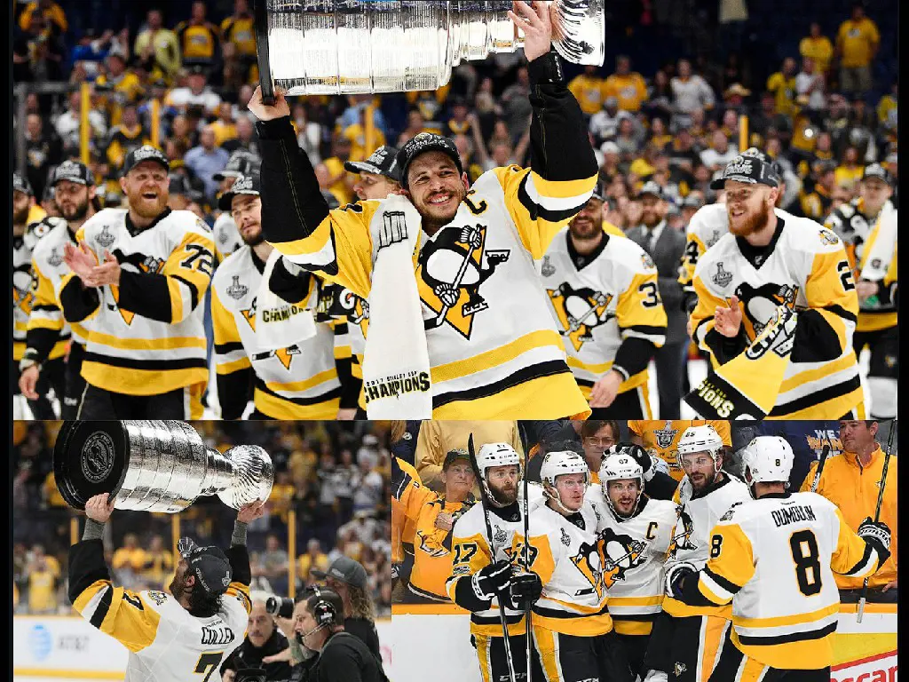 Penguins won the Stanley Cup trophy on June 11, 2017, at Bridgestone Arena in Nashville