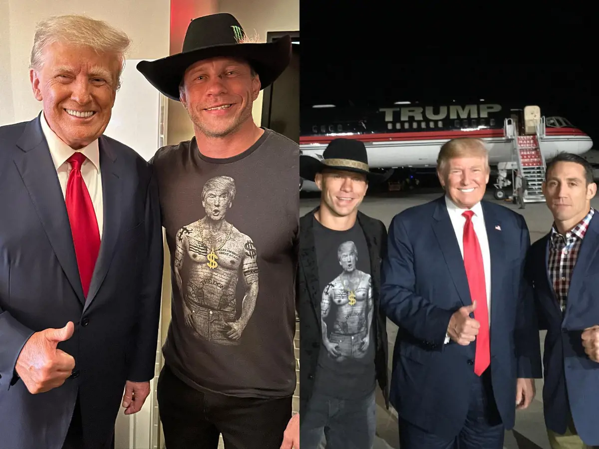Two Donalds, former President Trump and UFC fighter Cerrone in one picture