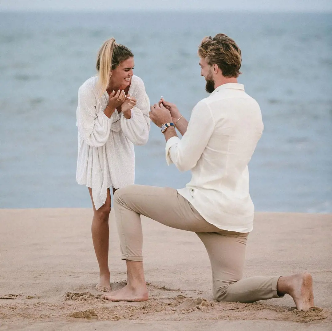 Sabonis made a romantic beach side proposal to his  girlfriend in September 2021