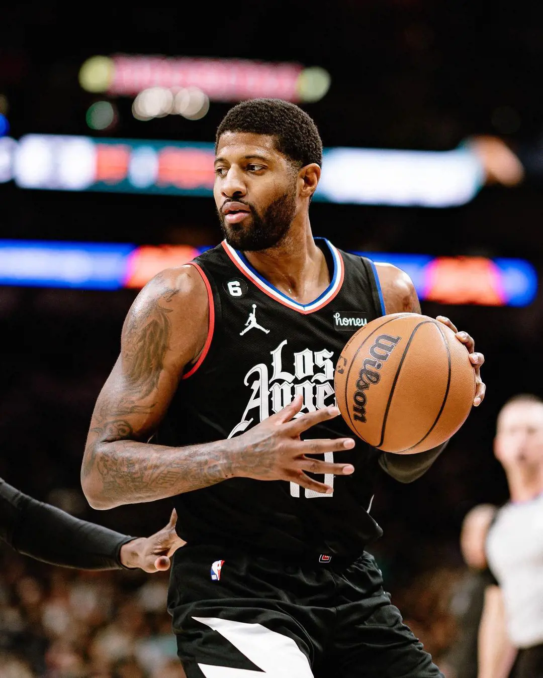 Los Angeles Clippers power forward Paul George against the Dallas Mavericks in the NBA game on Jan 24