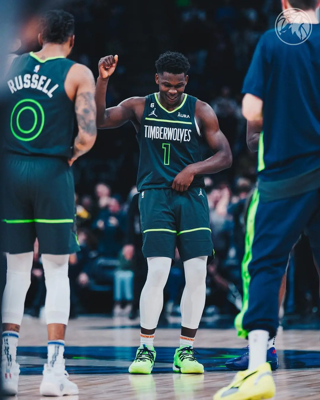 Minnesota Timberwolves wonderkid Anthony Edwards making some dance move after a win against Houston Rockets on January 22 [Credit: Timberwolves Instagram page]