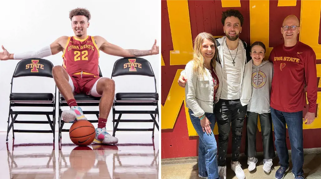 Iowa State Cyclones star Gabe is blessed with constant support from Lee, Craig and Rose. 