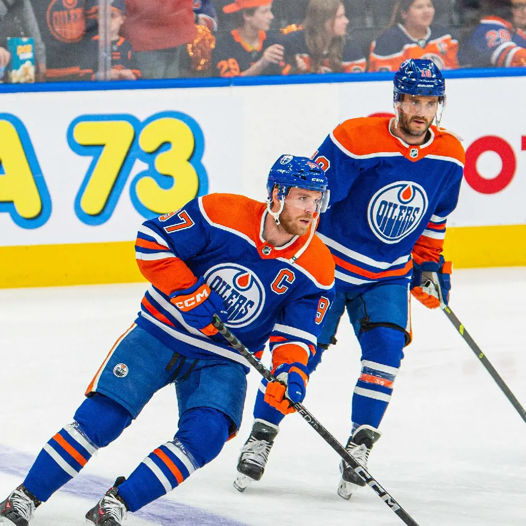 Oilers during Fame 7 series against Golden Knights in May 2023