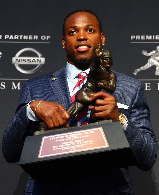 Derrick became the second player from Alabama to win the Heisman.