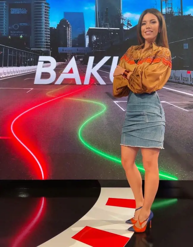 Federica at Baku Grand Prix for the coverage of F1 on 12 June 2022.