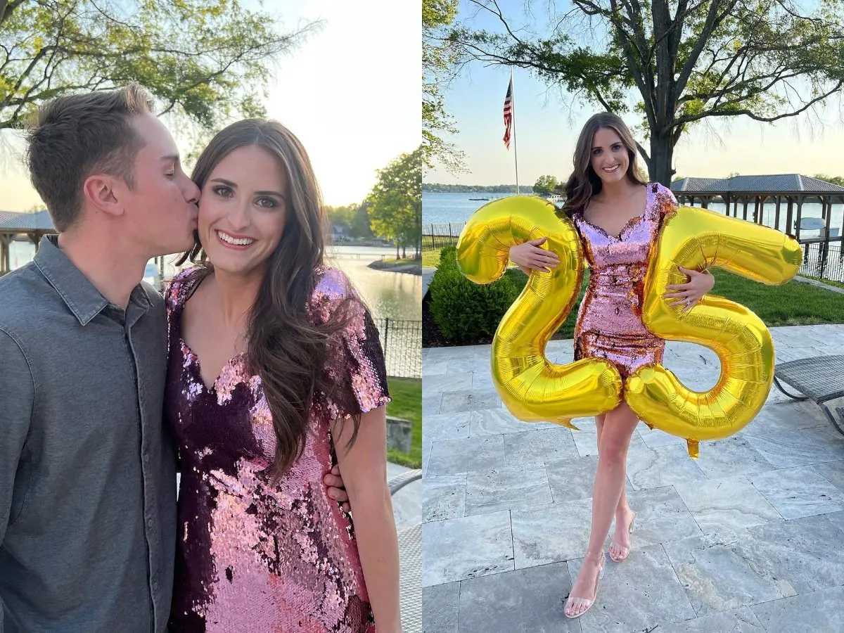 Morgan celebrating her 25th birthday in April 2022