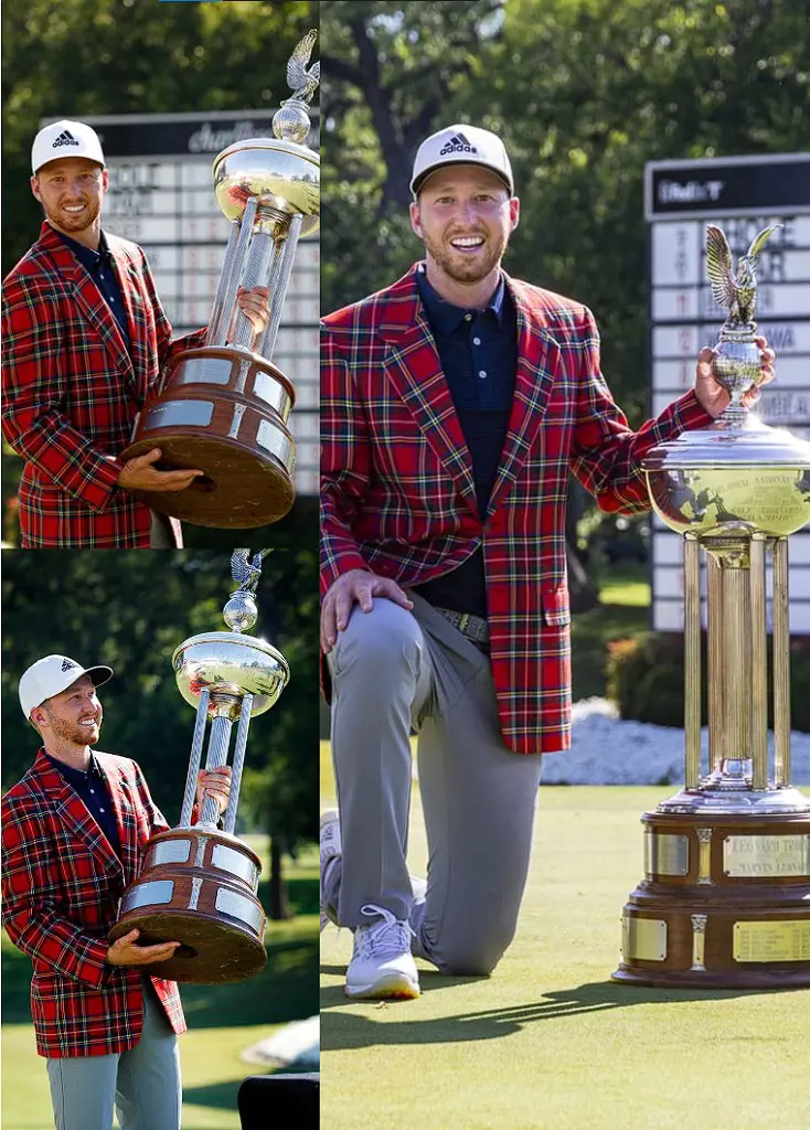 Daniel with his hard-earned trophy on June 15, 2020.