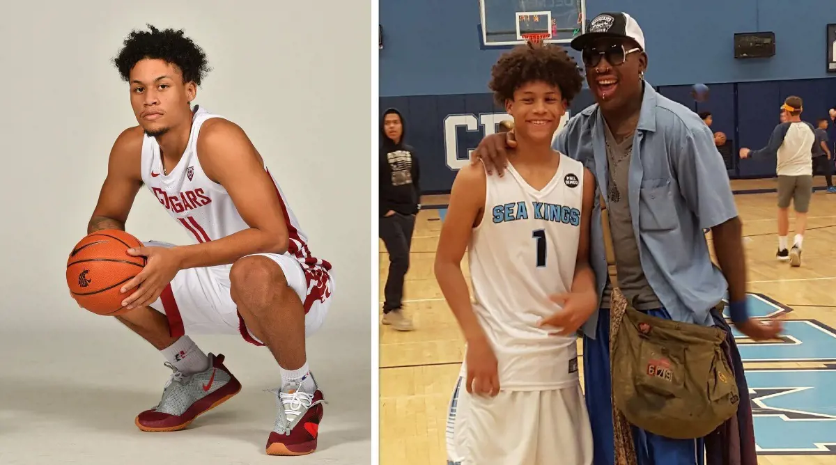 Dennis met DJ (right photo) during the latter's games with Corona Del Mar H.S.