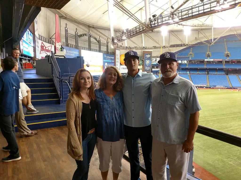 Shane with Lisa, Clancy and Melissa during his game on July 12, 2018. 