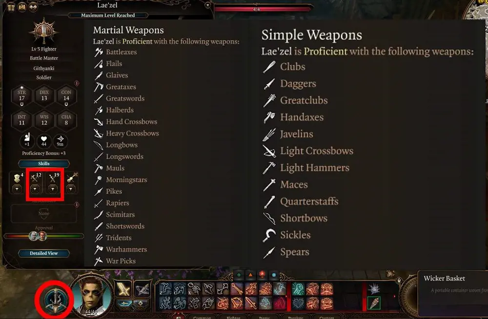 BG3 Weapons List