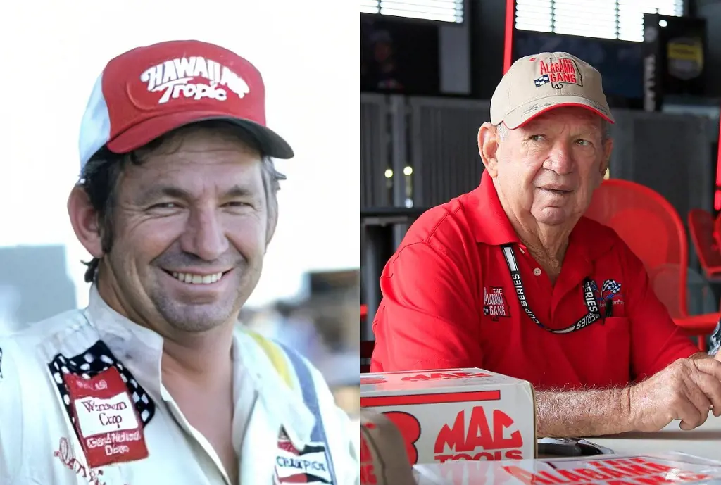 Before and after picture of former NASCAR driver Donnie