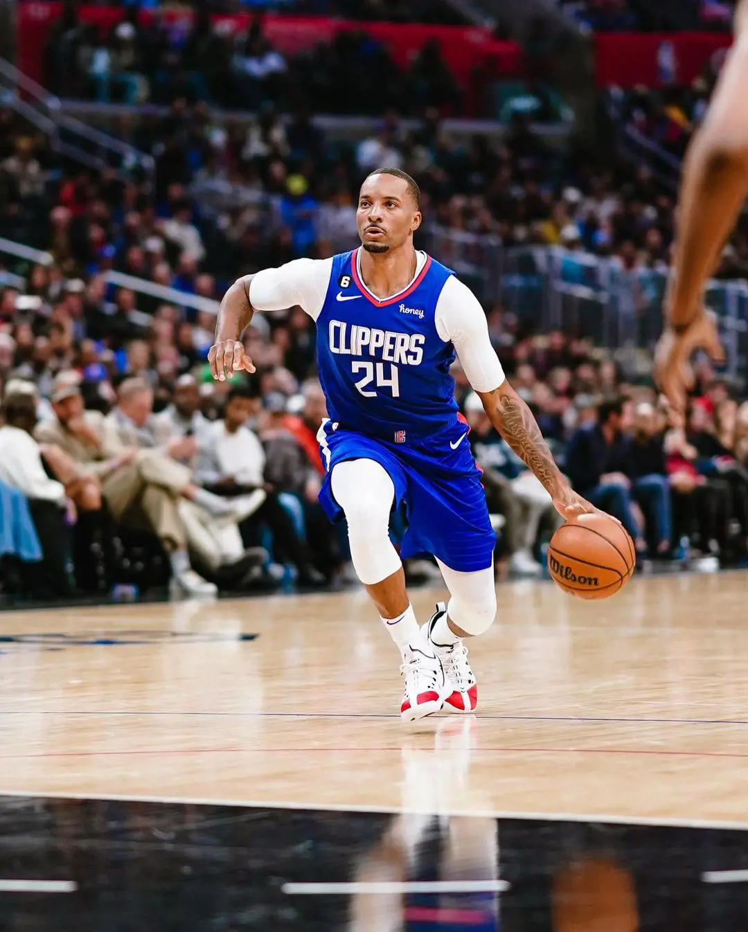 Norman Powell on the basketball court during his game at Crypto.com Arena on November 9, 2022.