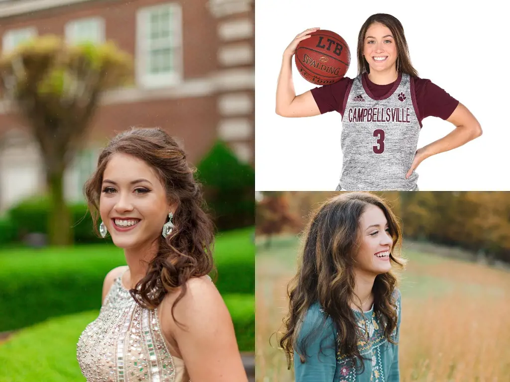 (Right Top) Madison posing for a picture while donning Campbellsville's number 3 jersey