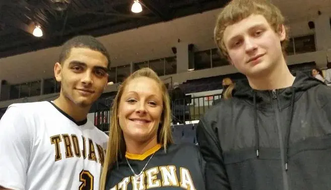 A 2015 memory of Anthony, Rachel and Timothy (in order)when the former had won MVP at the sectional championship.