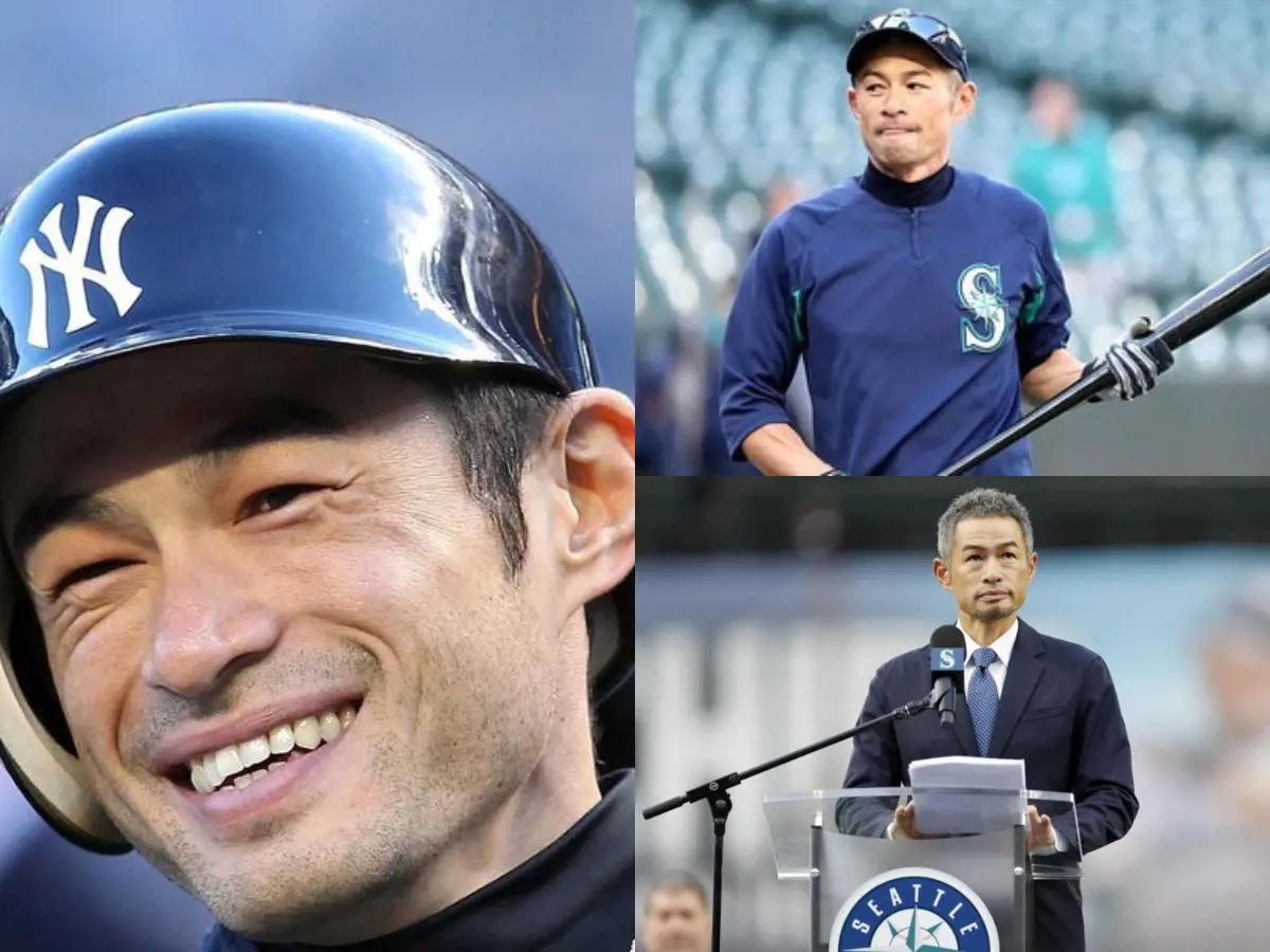 Ichiro speaks during a Mariners Hall of Fame ceremony in August 2022 in Seattle, Washington