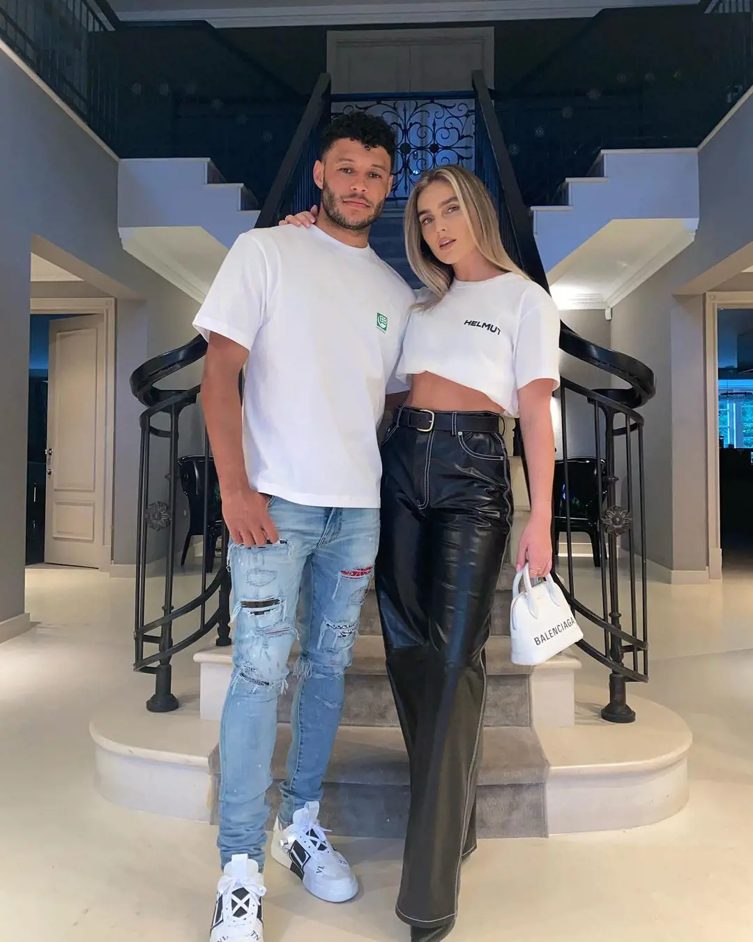 Alex Oxlade Chamberlain on a date night with his girlfriend Perrie Edwards in July 2020