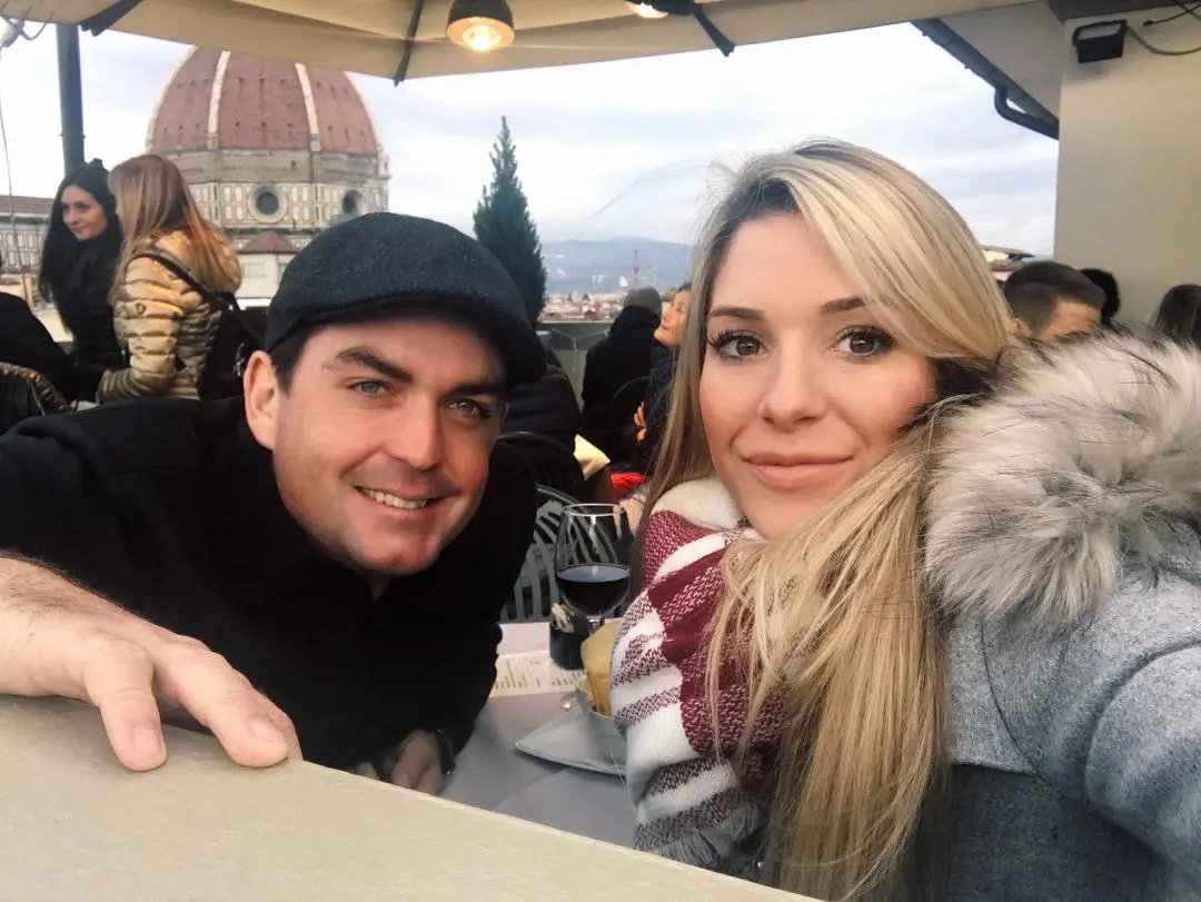 Keegan and Jillian at Firenze, Piazza Del Duomo during their honeymoon in Florence, Italy in December 2016