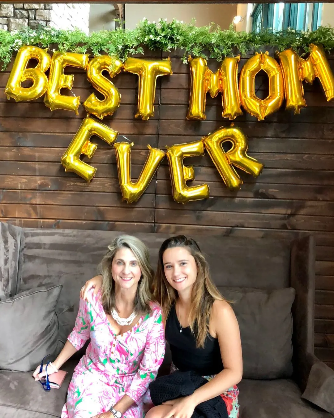 Davis celebrating Mother's Day with her mom, Tracy Svete Davis on May 14, 2018