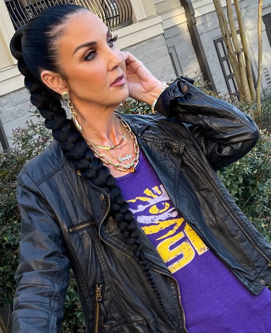 Roberts sporting LSU Tiger's shirts in March 2022