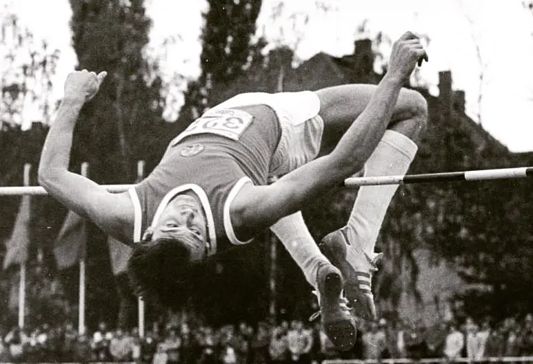Gerd Wessig in action for his country Poland in the 1980 Olympics