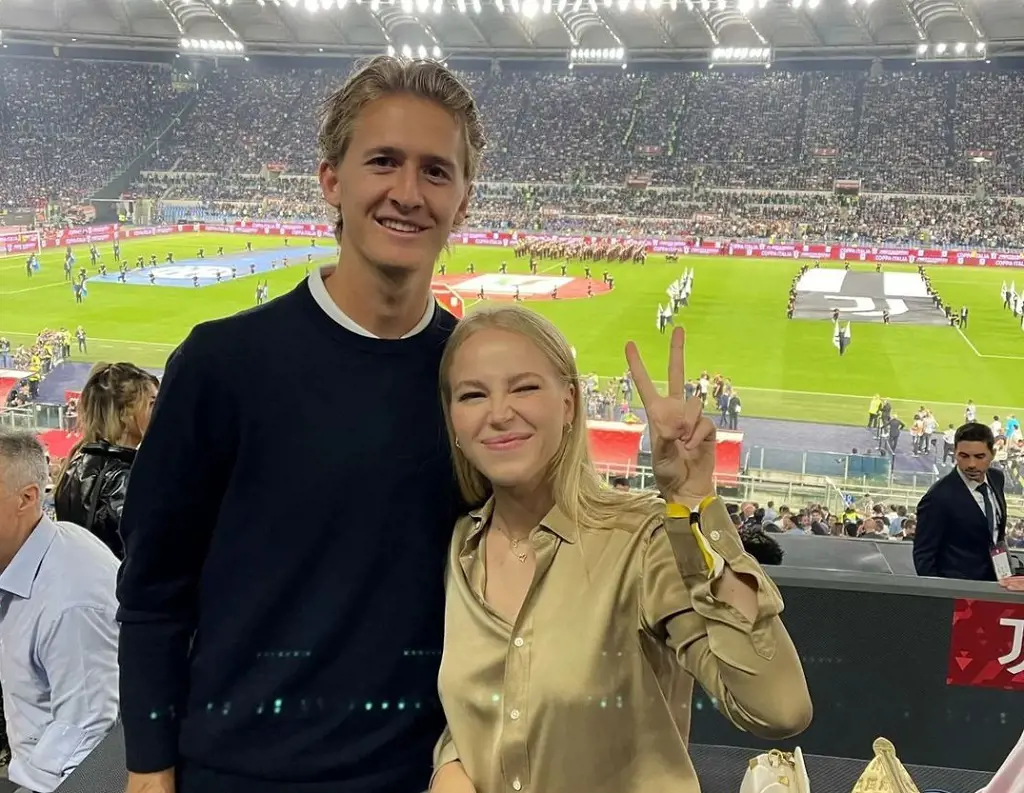 Tennis star Seb Korda with her partner Ivana at Rome in May 2022