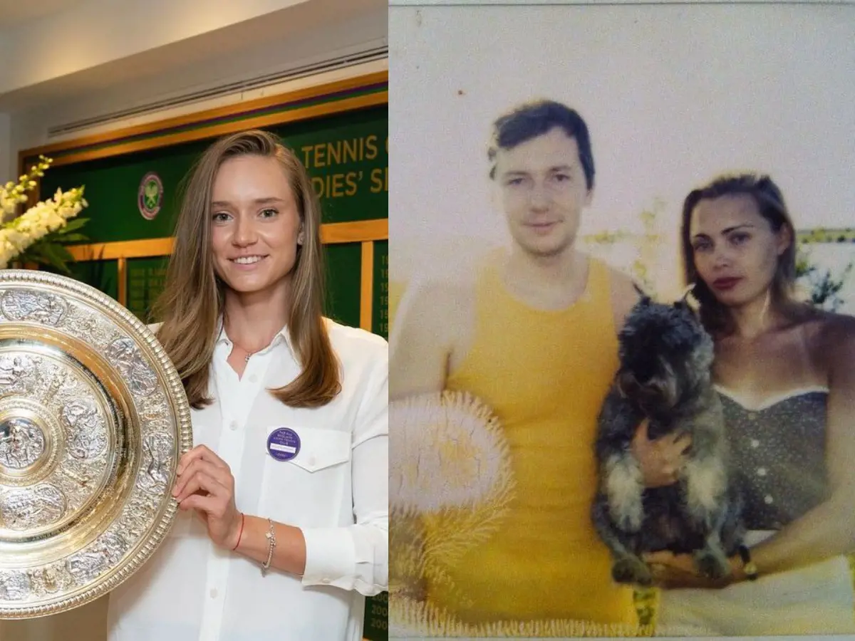 Kazakhstani tennis pro Rybakina's vintage photo of her mom Ekaterina and dad Andrey