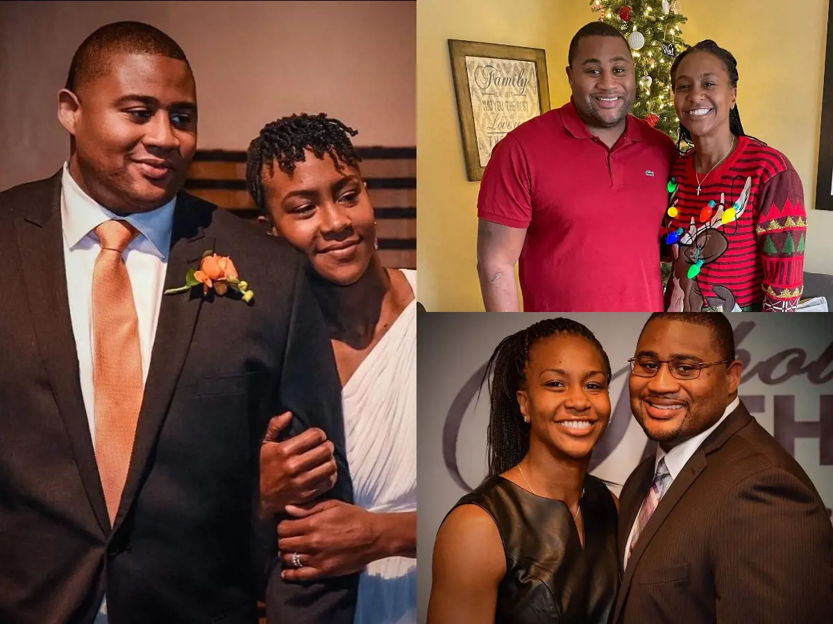 Tamika Catchings and her new husband 