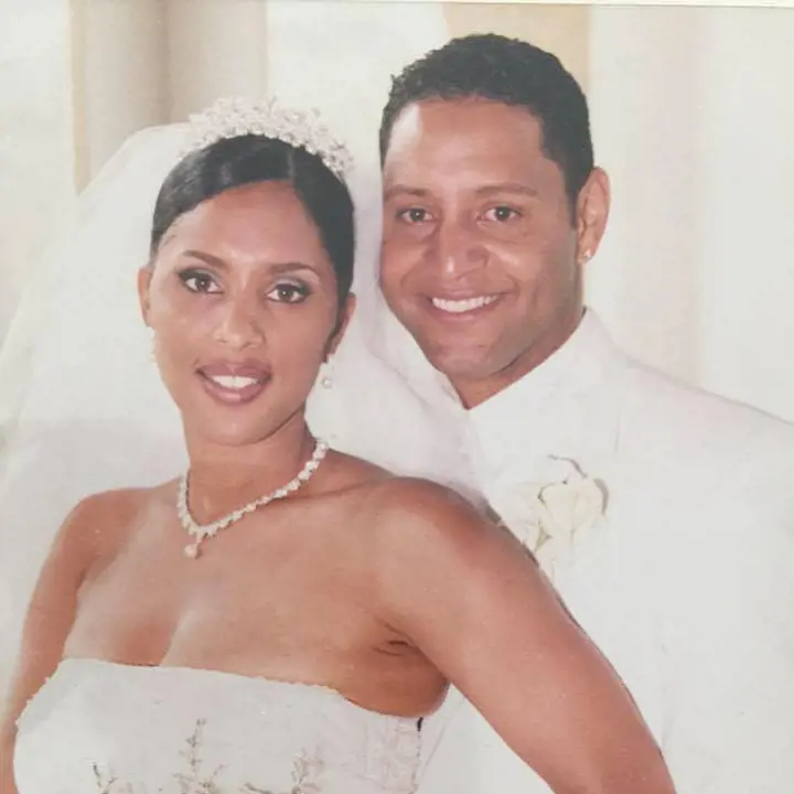 Gary and Robin Curry on their wedding day that was held in January 2000
