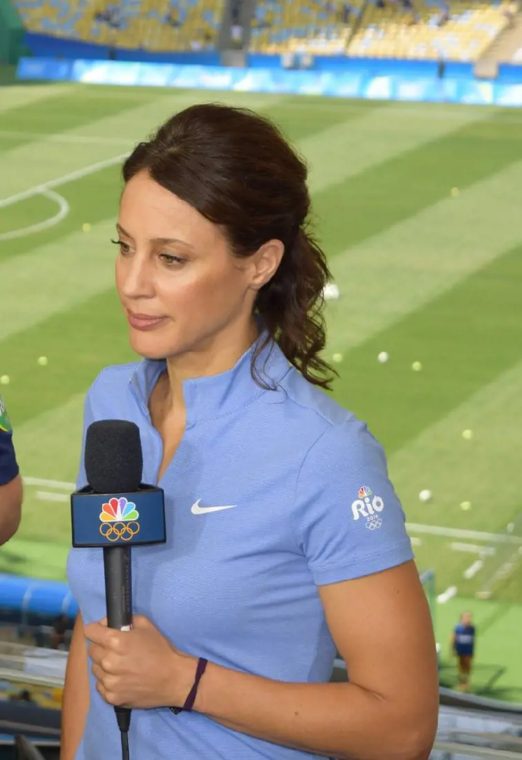 Kate Markgraf while working as sportscaster for NBC in September 2016