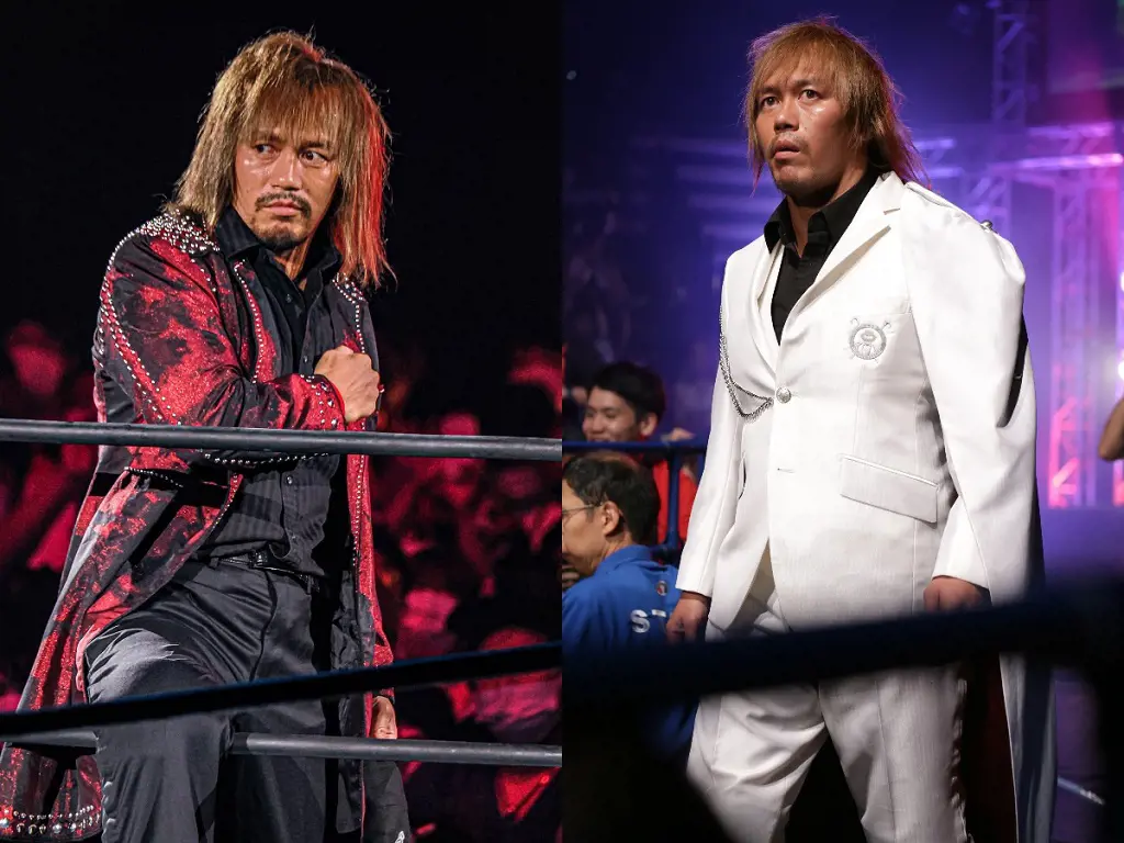 (Right) Naito's picture from July 2018 while donning the formal attire