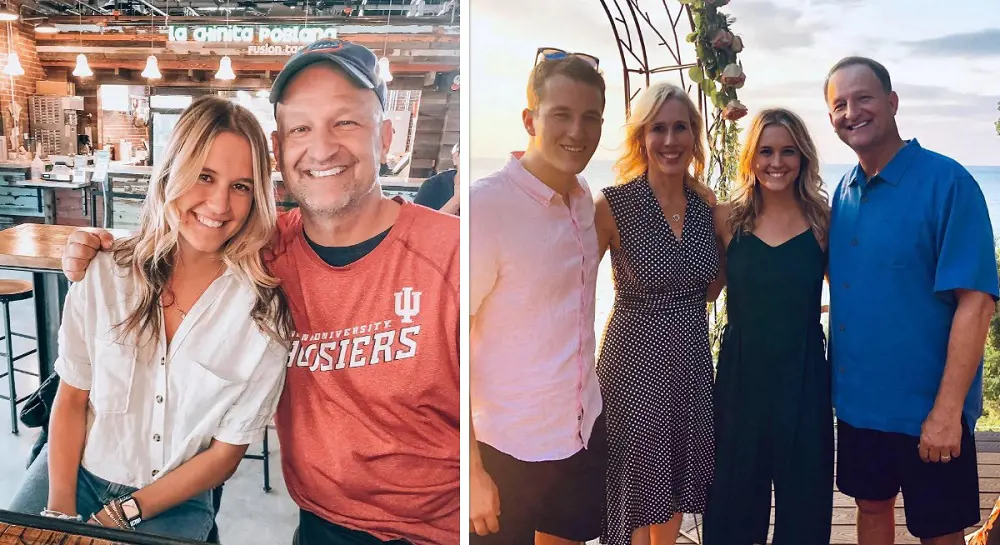 Laura and Dan (left photo) during their outing in April 2021. The two with Jackie and Andrew in 2019. (right photo)