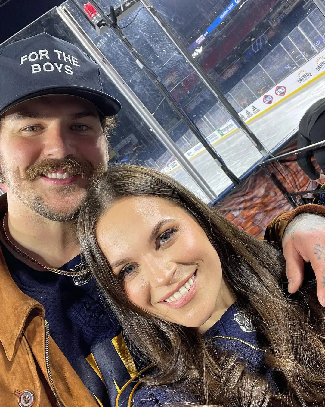 Taylor and Taylin at NHL field in Nashville, Tennessee on February 28, 2022.
