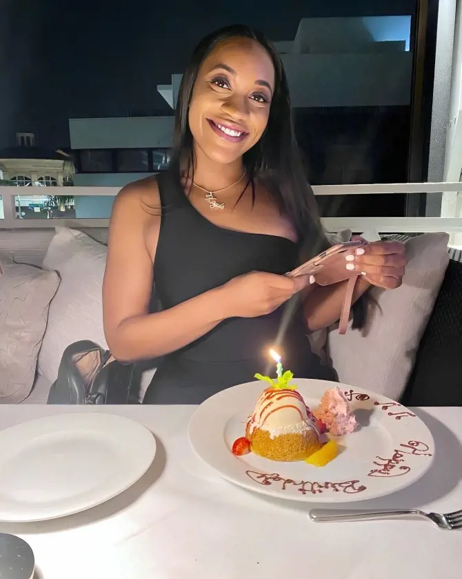 Kayla celebrating her 28th birthday on October 16, 2020