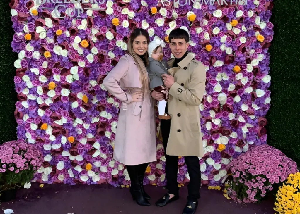 Irad and Meliza attending Breeder's Cup event with Sarai on November 5, 2018. 