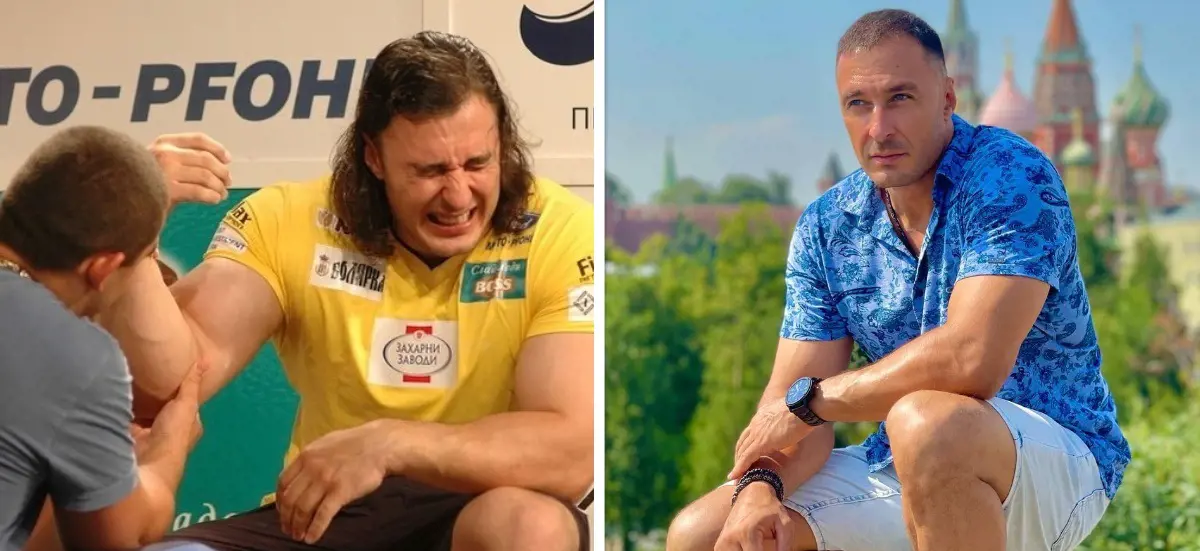 Alexey during his time as an active athlete (left photo) to his current life as a fitness expert (right photo).